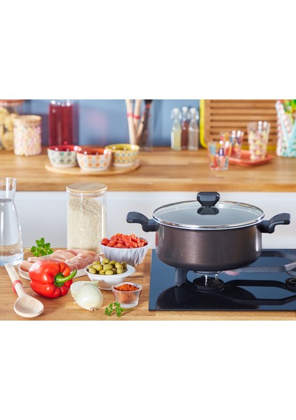 B55646 Titanyum 1X SimpleCook Derin Tencere 24 cm - 2100119453 indirimleri