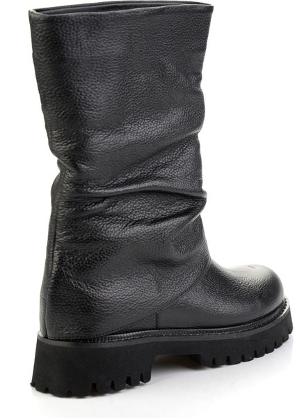 Siyah Hakiki Deri Kadın Çizme K03666075603 modelleri