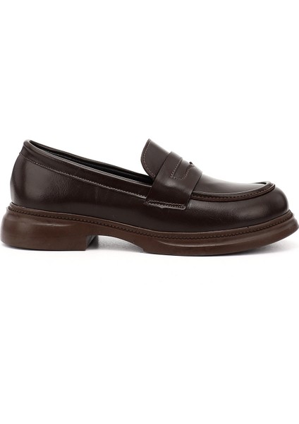 Kadın Kahverengi Loafer Ayakkabı