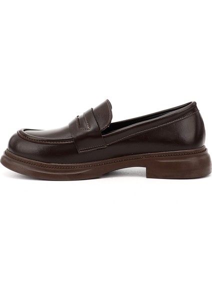 Kadın Kahverengi Loafer Ayakkabı modelleri