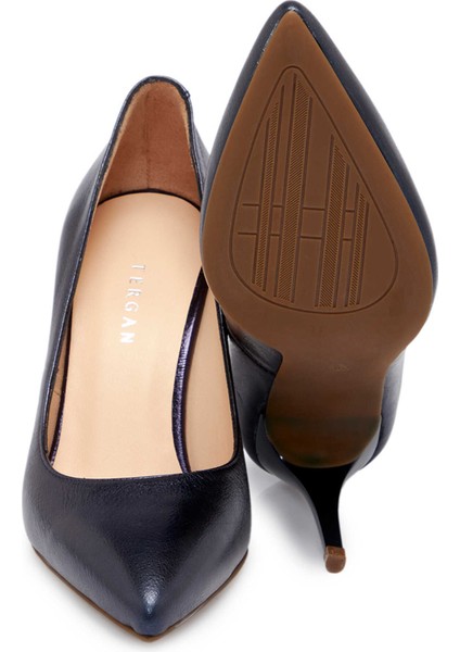 Lacivert Hakiki Deri Kadın Stiletto - K24S1AY67599-U2K fırsatları