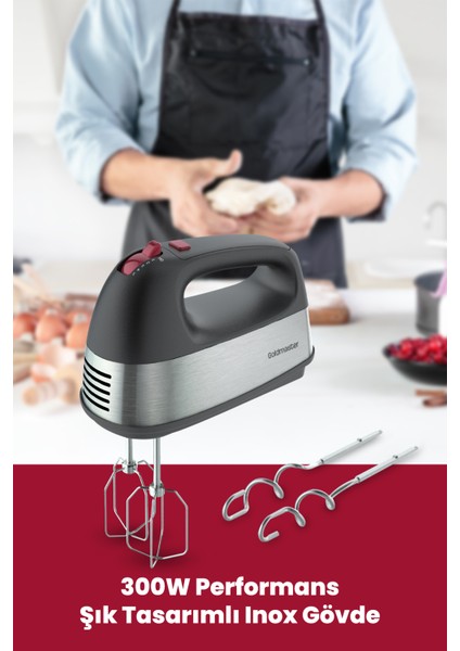 Paslanmaz Çelik Turbo El Mikseri, 5 Hız, Çok Amaçlı Çırpma ve Yoğurma Aparatı fırsatları