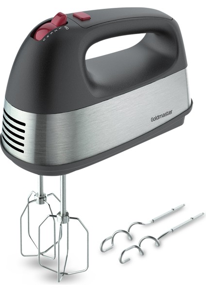 Paslanmaz Çelik Turbo El Mikseri, 5 Hız, Çok Amaçlı Çırpma ve Yoğurma Aparatı