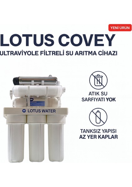 Lotus Covey Alkali Ultraviyole (Uv) Filtreli Su Arıtma Cihazı – Tanksız ve Atık Su Sarfiyatı Yok fiyatları