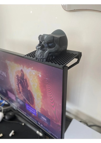 Playstation Kol- Monitör Üstü Joystick Tutucu (Kurukafa) modelleri