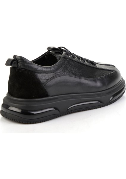 Siyah Hakiki Deri Erkek Sneaker E01035250041 modelleri