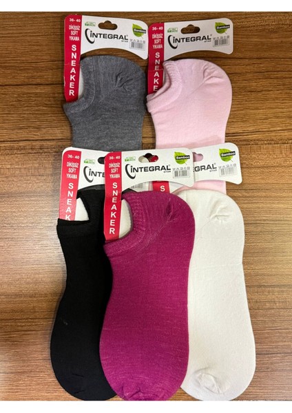 Integral Star Bamboo Sneaker Patik Çorap 5’li – Dikişsiz, Soft Yıkama, Renkli