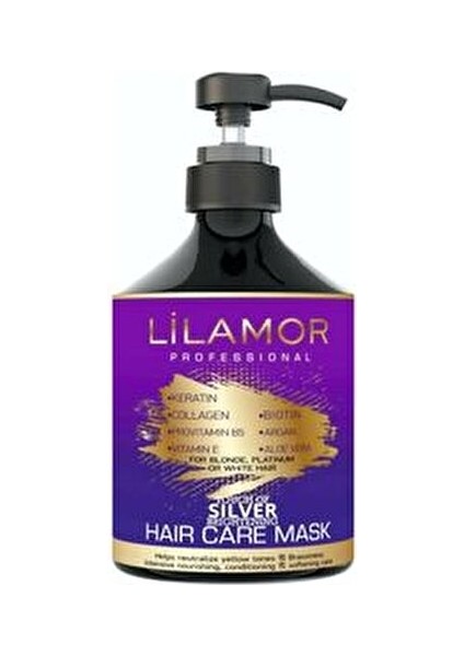 Silver Maske Turunculaşma Karşıtı Etkiyle 500 ml Sarı ve Gri Saçlar İçin modelleri