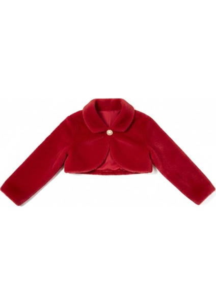 Pelüş Uzun Kol Kız Çocuk Bolerosu M00681
