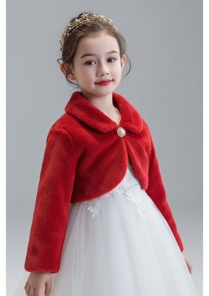 Pelüş Uzun Kol Kız Çocuk Bolerosu M00681 fiyatları