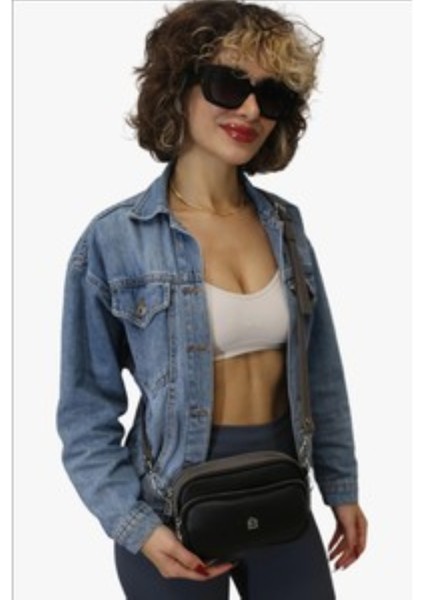 Bayan Çapraz Çanta - 67-7063 Siyah - Gri modelleri