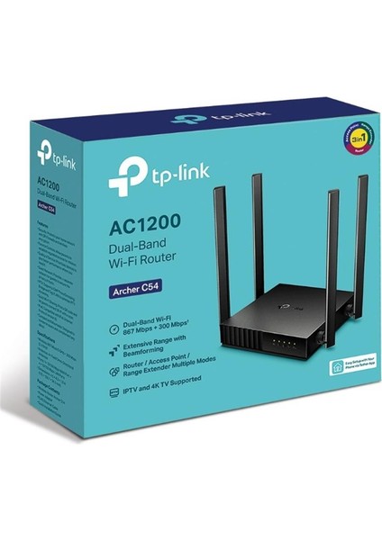 Tp-Lınk Archer C54 AC1200 Kablosuz Wıfı 5 Dual Band Router