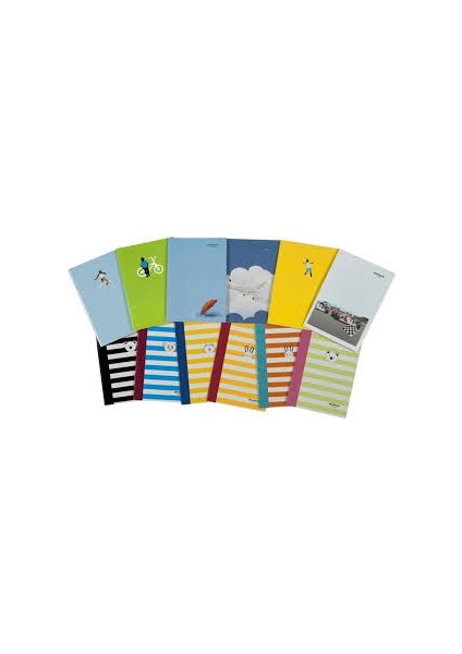 A5 Defter Karışık 3 Adet 60 Yp Çizgili Defter