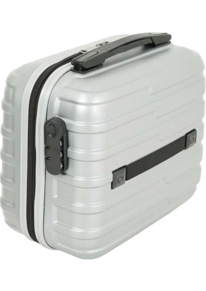 Gri Renkli Şifreli Kırılmaz Abs Makyaj Çantası El Valizi modelleri