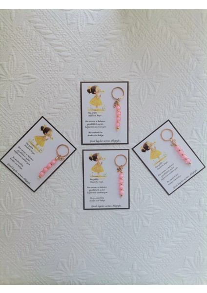 52 Adet Isme Özel Tasarım Pembe Anahtarlık Hastane Yeni Doğan 40 Mevlidi Dağıtmalık Hediyelik indirimleri