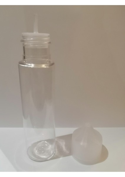 60ML Şeffaf Plastik Şişe Beyaz Kapak, 50 Adet, Boş ve Likit Uyumlu fiyatları