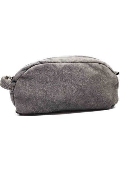 Gri Seyahat ve Makyaj Çantası, El ve Kişisel Bakım Için Pratik Tasarım