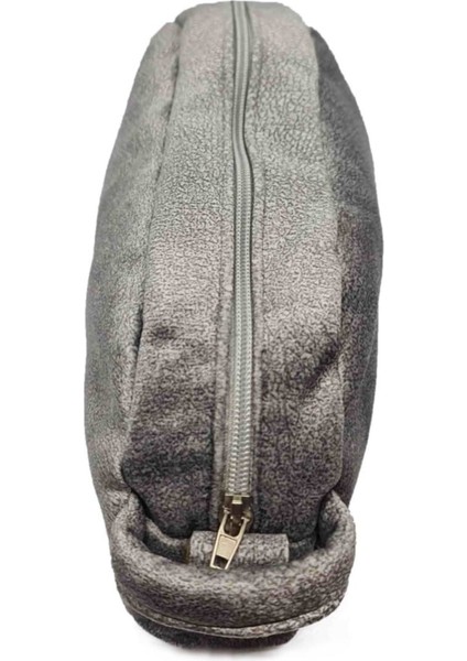 Gri Seyahat ve Makyaj Çantası, El ve Kişisel Bakım Için Pratik Tasarım