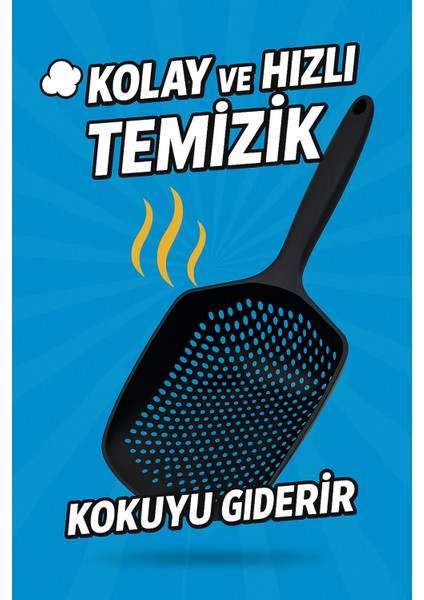 Siyah Kedi Kum Küreği, Kedi Kumu Temizleme Küreği Dayanıklı Kedi Tuvalet Küreği Elekli Kum Kürek modelleri
