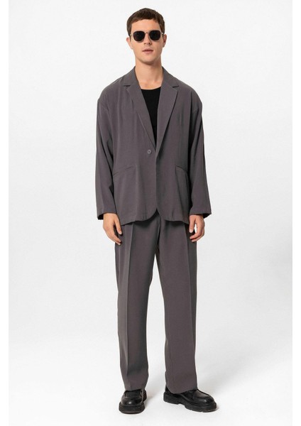 Antrasit Oversize Astarsız Erkek Blazer Ceket fiyatları