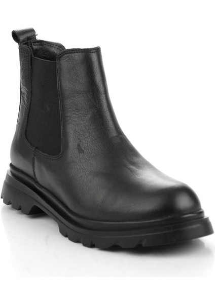 Siyah Hakiki Deri Kadın Bot & Bootie K02645012403 fiyatları