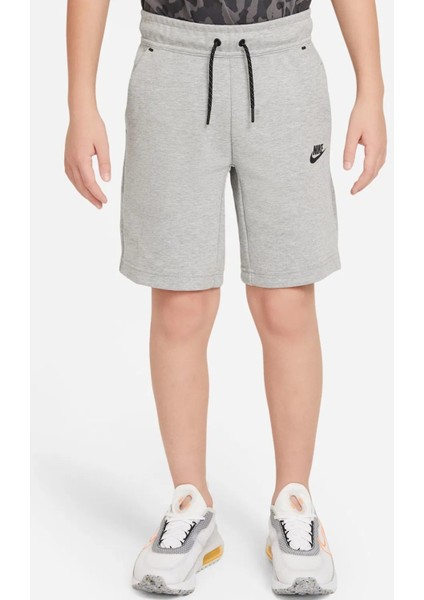 Sportswear Tech Fleece Boys Short Erkek Çocuk Pamuklu Şort Gri