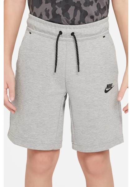 Sportswear Tech Fleece Boys Short Erkek Çocuk Pamuklu Şort Gri modelleri