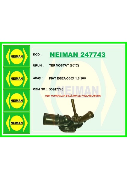 Termostat 90 C Fıat EGEA-500X 1.6 16V