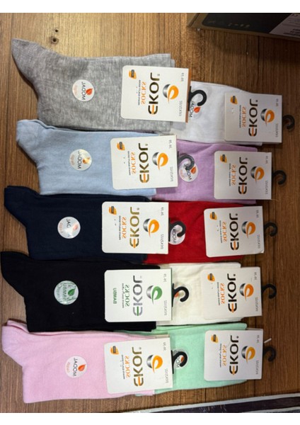 Ekol Socks Modal & Bamboo Çorap – Dikişsiz, Renkli, 36-39
