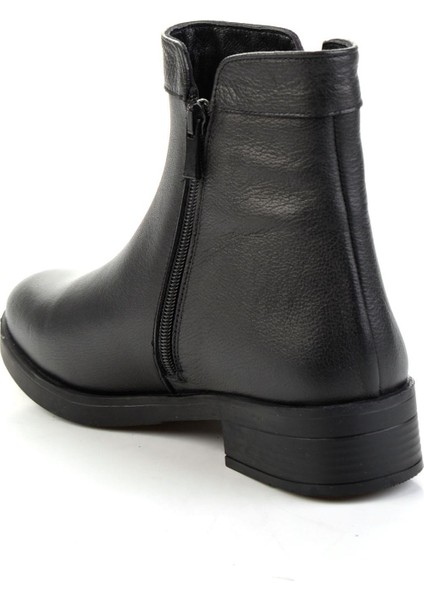 Siyah Hakiki Deri Kadın Bot & Bootie K02645012203 modelleri