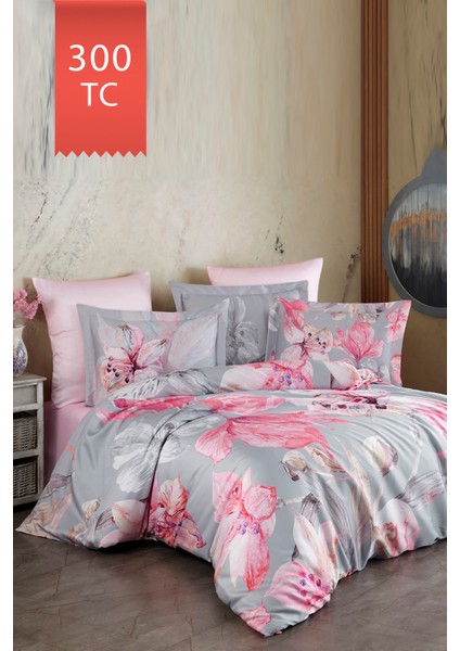 Royal Saten Tek Kişilik 300TC Nevresim Takımı - Lilya