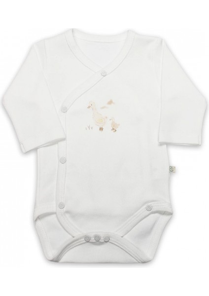 Bistyle Kruvaze Body Uzun Kol Welcome Baby Duck 17108 Sarı