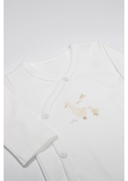 Bistyle Kruvaze Body Uzun Kol Welcome Baby Duck 17108 Sarı fiyatları