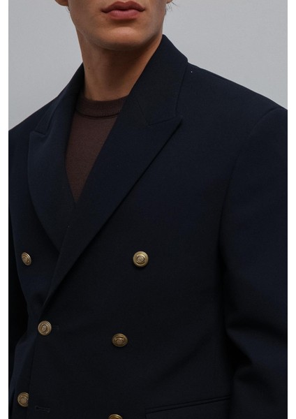 Lacivert Kruvaze Erkek Blazer Ceket modelleri