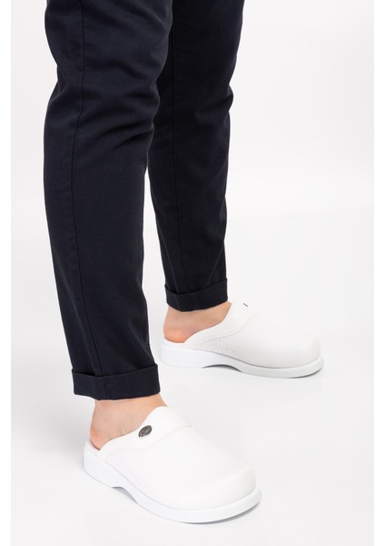 Unisex Kadın Beyaz Deliksiz Klasik Sabo Ortopedik Doktor Hemşire Aşçı Mutfak Terliği fiyatları