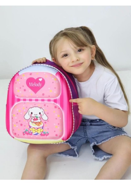 Kız Çocuk Melody Desenli Pembe Okul Çantası – Sevimli Karakterli Sırt Çantası fiyatları