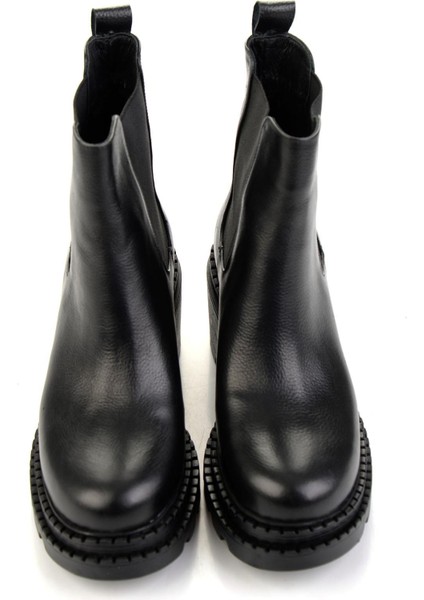 Siyah Hakiki Deri Kadın Bot & Bootie K02666301403 fırsatları