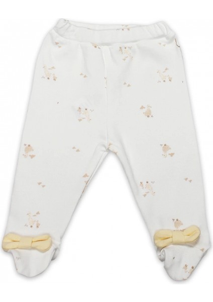 Bistyle Patikli Alt Welcome Baby Duck 16107 Sarı-Ekru