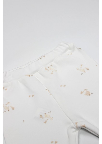 Bistyle Patikli Alt Welcome Baby Duck 16107 Sarı-Ekru fiyatları