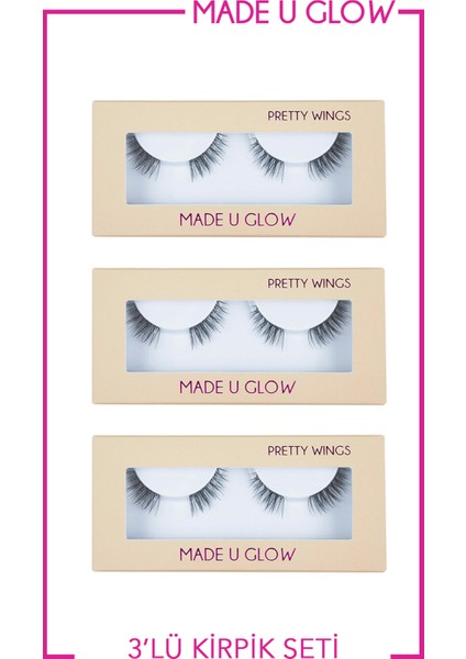 3'lü Siyah Kirpik Seti, Hacim ve Dolgunluk Sağlayan Şık Tasarım