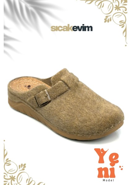 Kadın Kışlık Ev Terliği – Sıcak Tutan, Hafif ve Dayanıklı Şık Peluş Terlik Vizon