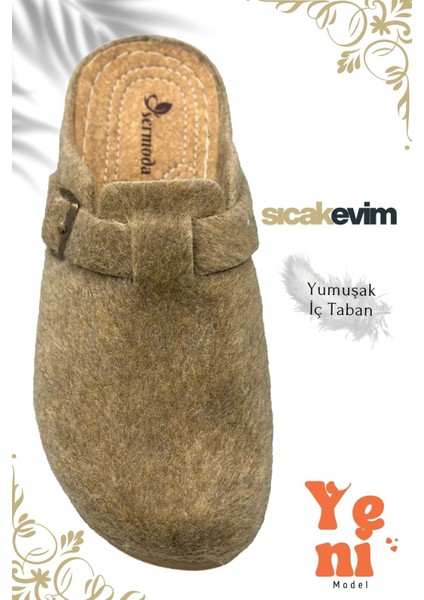 Kadın Kışlık Ev Terliği – Sıcak Tutan, Hafif ve Dayanıklı Şık Peluş Terlik Vizon modelleri