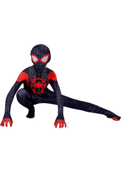 Miles Siyah Örümcek Adam Etkinlik Parti Jumpsuit Erkekler ve Kadınlar Örümcek Adam Parti Kostüm Takımı (Yurt Dışından) modelleri