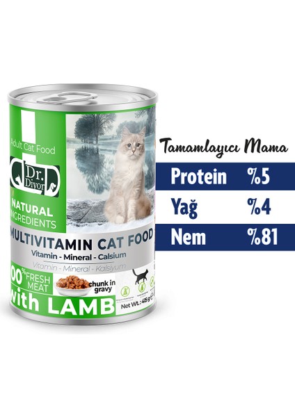 Dr. Diyor Kuzu Etli Yetişkin Kedi Maması 36 Adet fiyatları