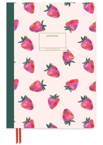 Limited Edition A5 Ciltli Not Defteri - Painterly Strawberries
