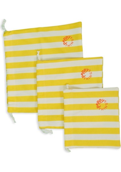 3'lü Kese Seti, Sarı, Temiz ve Hafif, Ev ve Seyahat Için Uygun