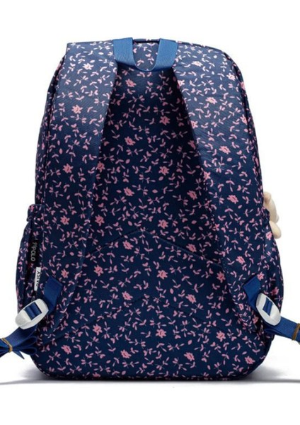 Çok Cepli Su Geçirmez Krınkıl Kumaş Günlük ve Okul Sırt Çanta Lacivert/pembe fiyatları