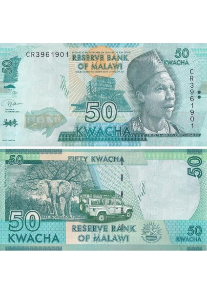 Malawi 50 Kwacha - 2020 - Çil