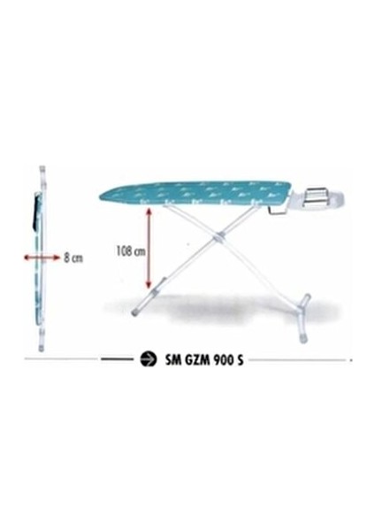 Sm/gzm 900 S Squad Ütü Masası Yüksek Kalite 42x120 cm Çocuk Emniyet Kilidi fiyatları