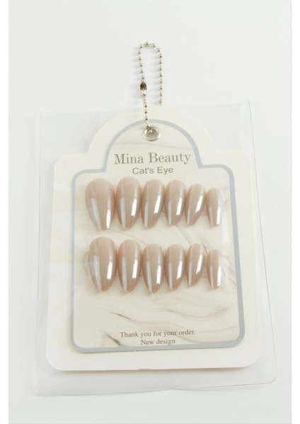 Zengezur Mina Beauty Kedi Gözü Takma Tırnak-Bej fiyatları
